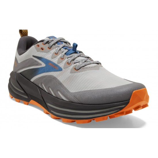 Brooks Cascadia 16 Oyster Mushroom/Alloy/Orange Men