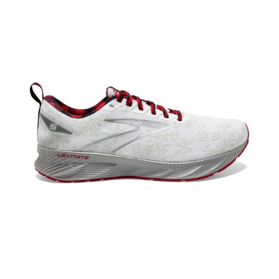 Brooks Levitate 6 White/Red/Silver Men